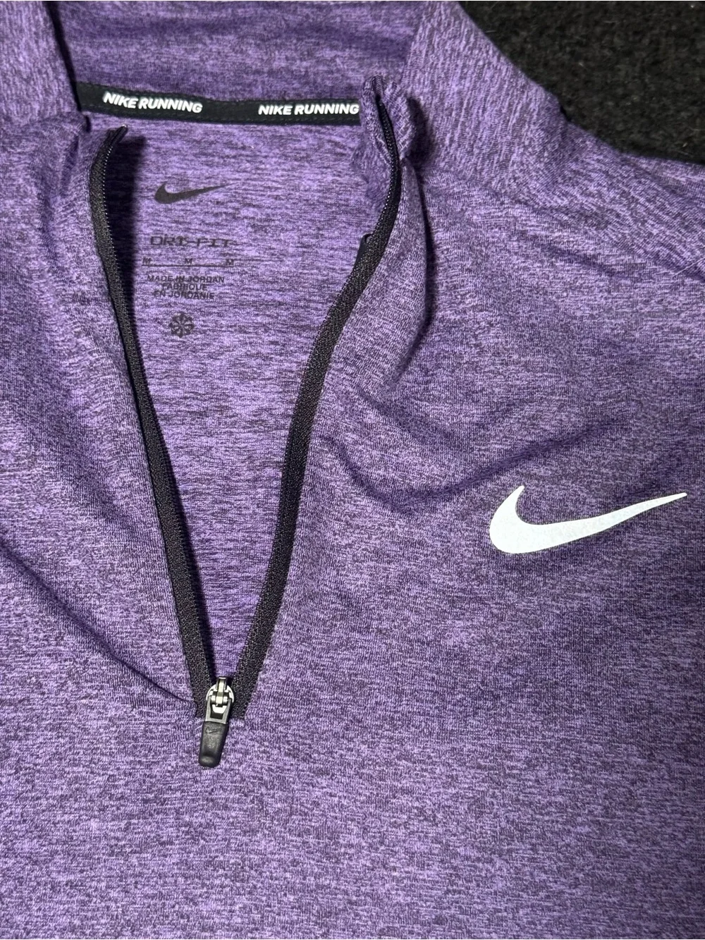 Nike Dri-FIT Element Men’s 1/4 Zip Running Top Purple Action Grape Size M